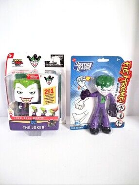 NIB Joker DC Comics Action Figure Set Mattel Flextreme Figure And Lock N Roll